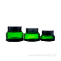 Green Glass Cream Jar